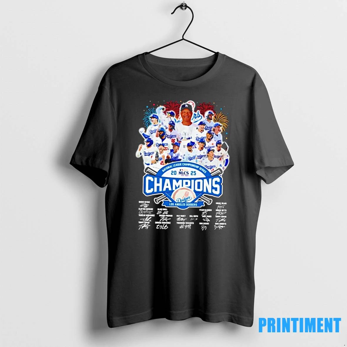 Los Angeles Dodgers National League Champions 2025 Signatures Tshirts Sweater