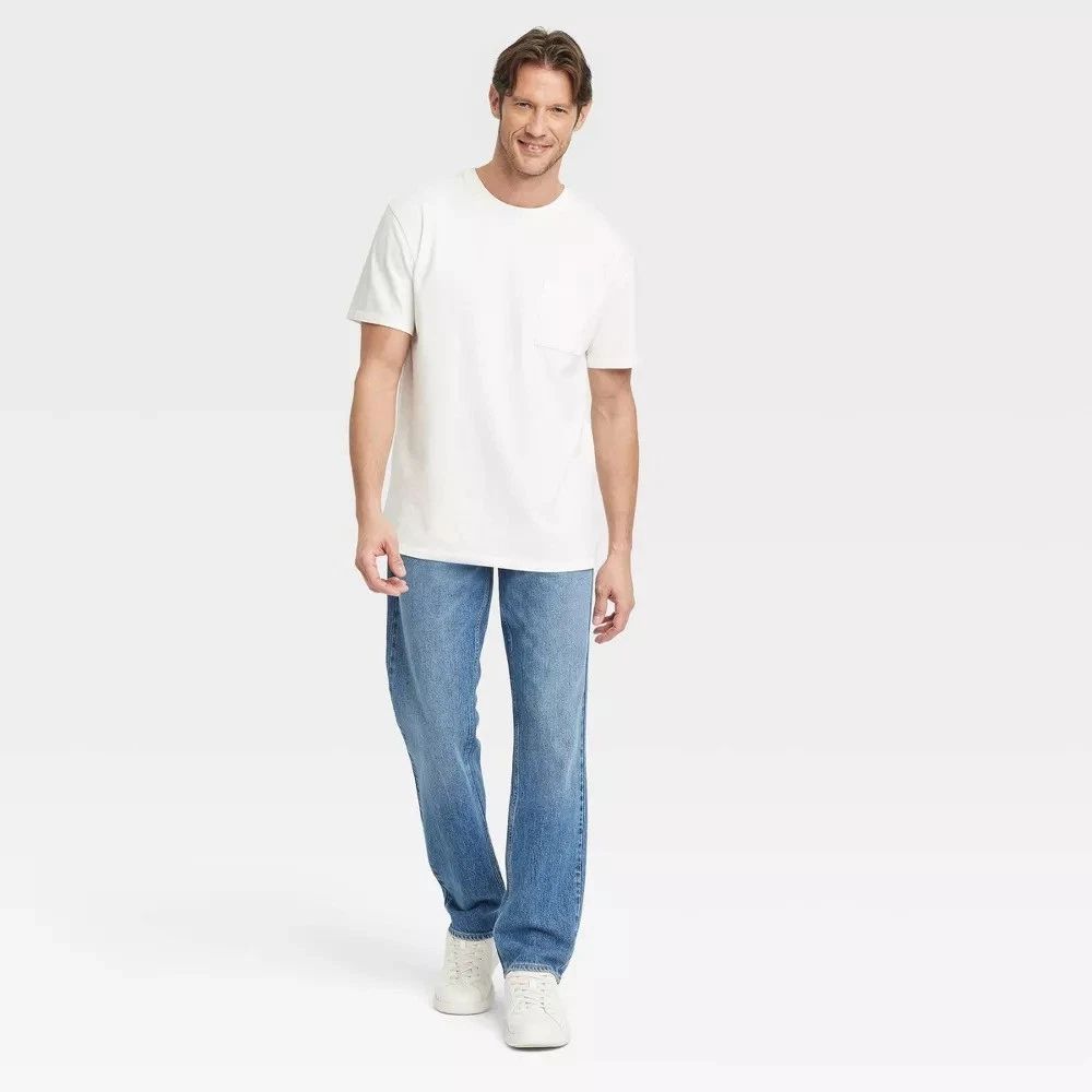 Men's Vintage Short Sleeve Pocket T-Shirt - Goodfellow & Co™ Medium