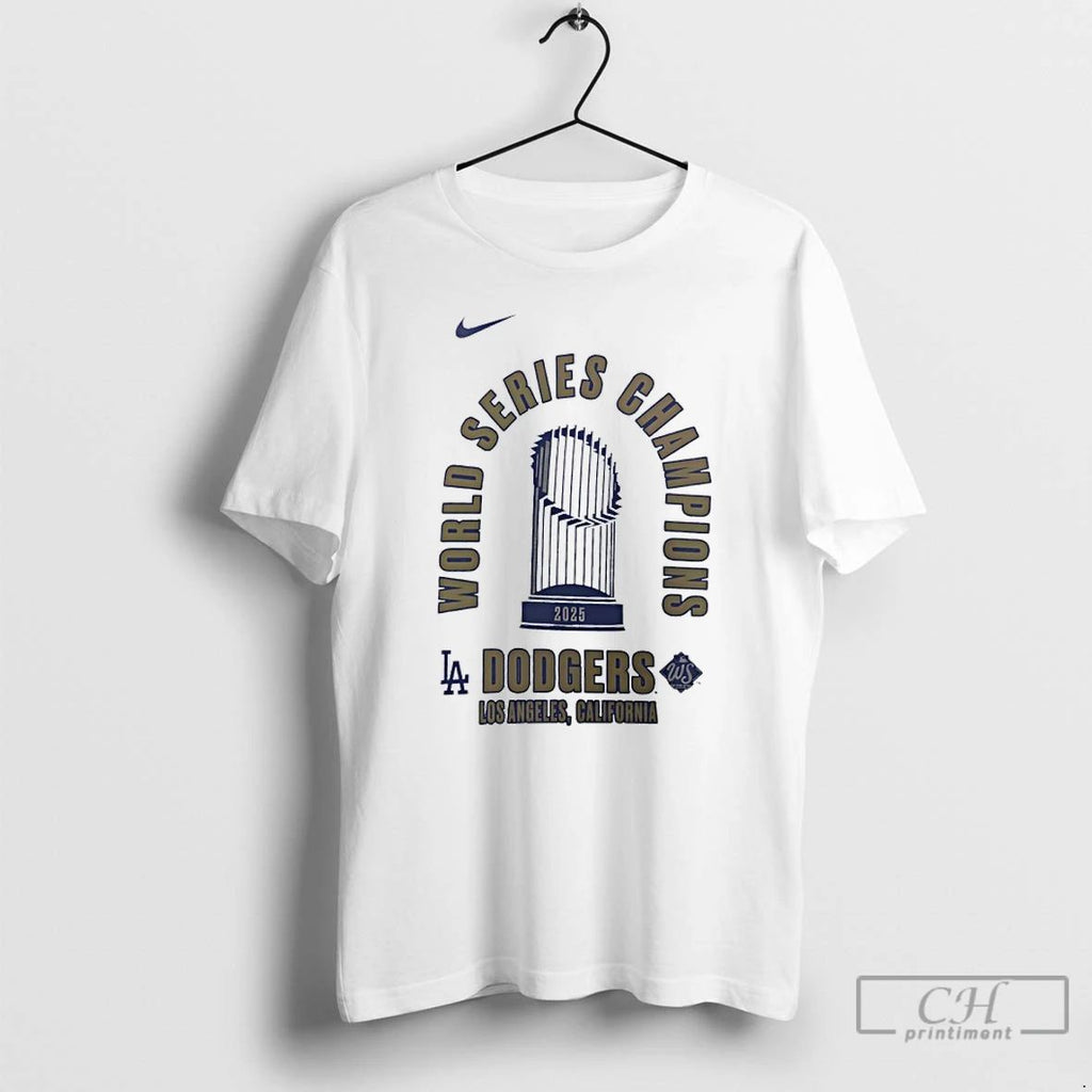 Classic 2025 World Series Champions Los Angeles Dodgers Trophies T Shirts
