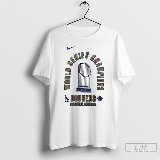 Classic 2025 World Series Champions Los Angeles Dodgers Trophies T Shirts