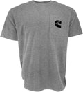 Cummins Unisex T-Shirt Short Sleeve Sport Gray Pocket Tee