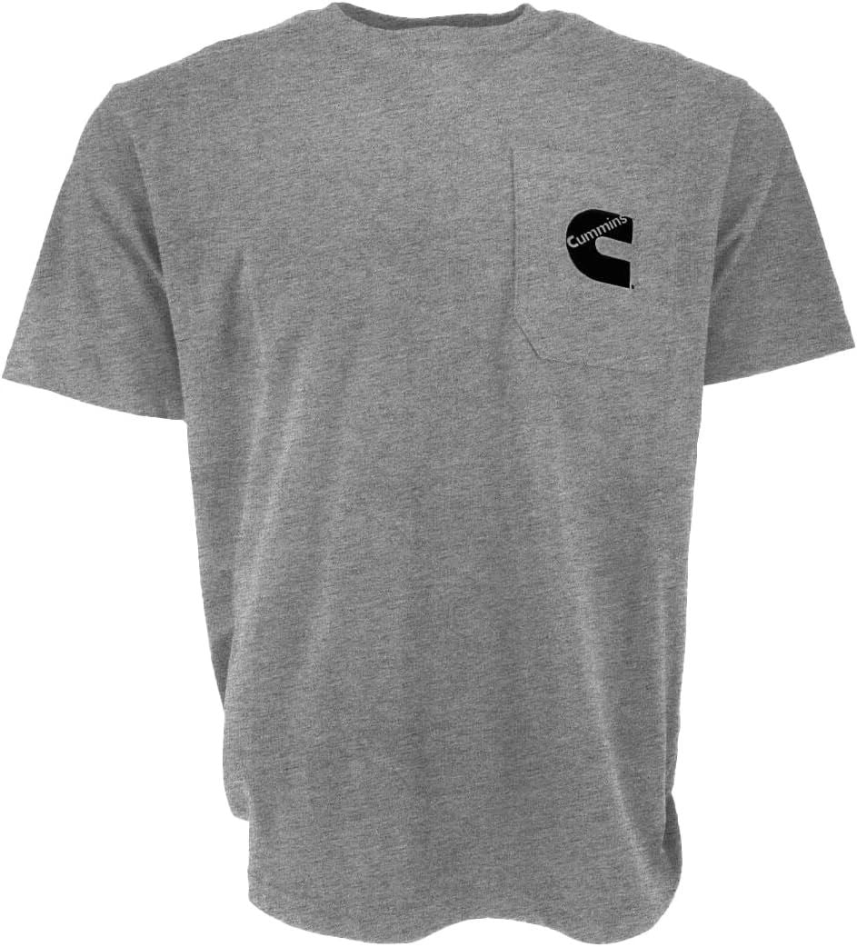 Cummins Unisex T-Shirt Short Sleeve Sport Gray Pocket Tee