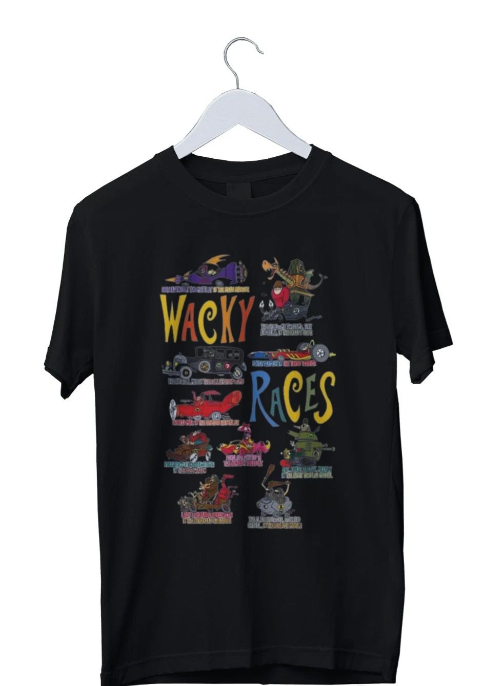 Wacky Races Characters And Vehicles T-Shirt S M L XL 234XL All Colour