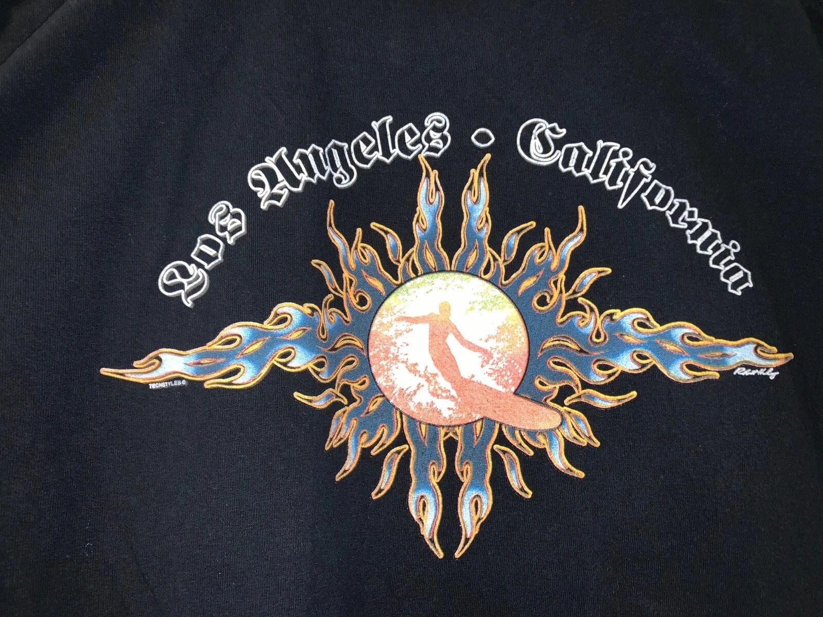 LOS ANGELES CALIFORNIA SURFING LARGE SHIRT