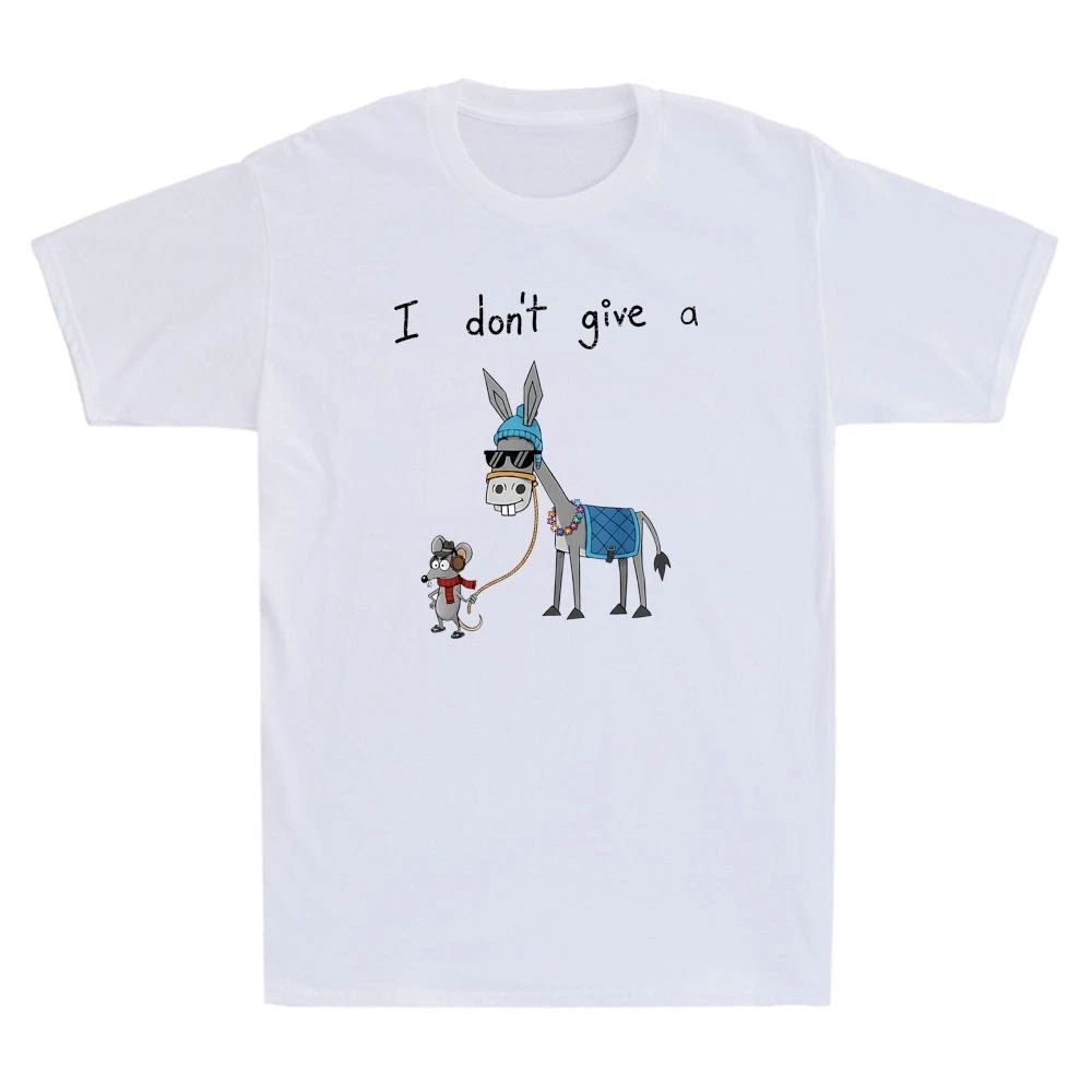 I Don't Give A Rats Asss Azz Ass Funny Donkey Mouse Cartoon Meme Men's T-Shirt