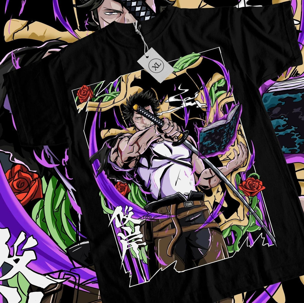 Anime Black Clover Yami Sukehiro Power Graphic Black T-Shirt Size S-5XL