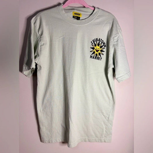 Chinatown Market Sunshine over the Pyramid  Graphic Pale Green T Shirt Men's L