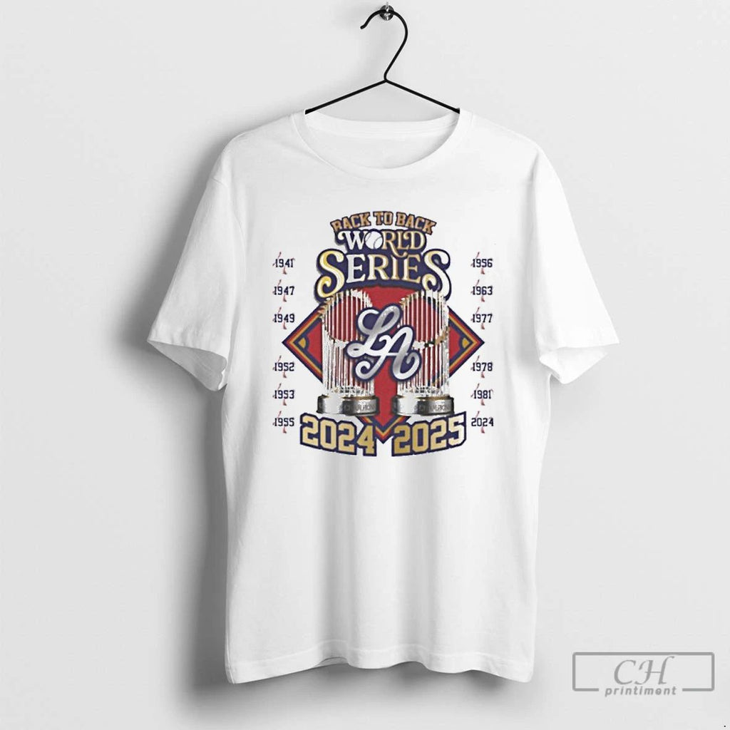 Premium Back To Back World Series 2024 2025 Cup T Shirts