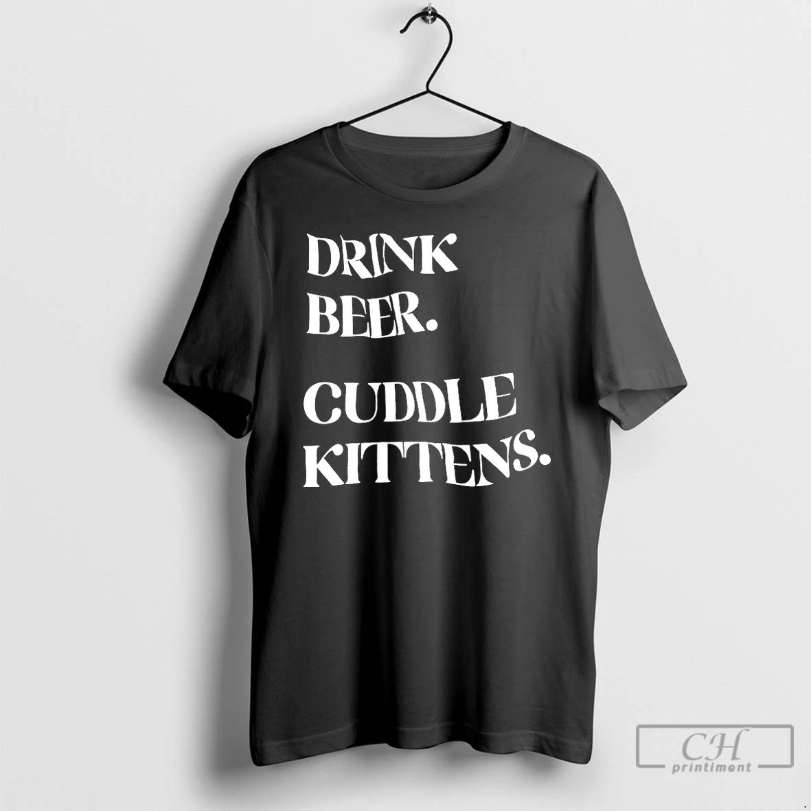 Classic Drink Beer Cuddle Kittens T Shirts