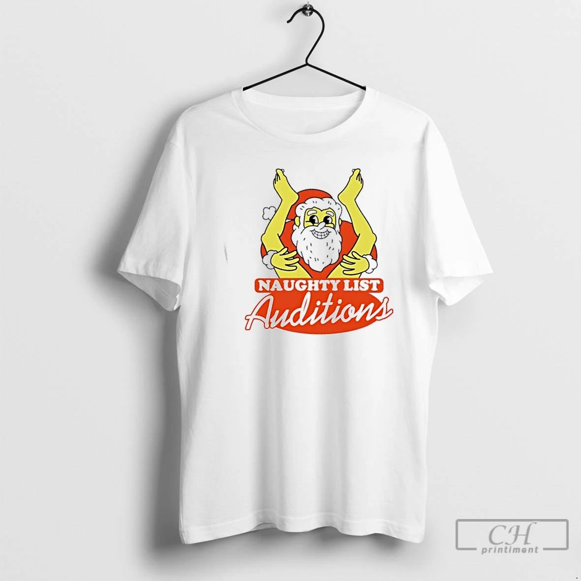 Premium Naughty List Auditions Santa Claus Christmas T Shirts