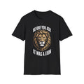 Funny Amputee T-Shirt for Men – "Before You Ask It Was a Lion" Bold Graphic Tee