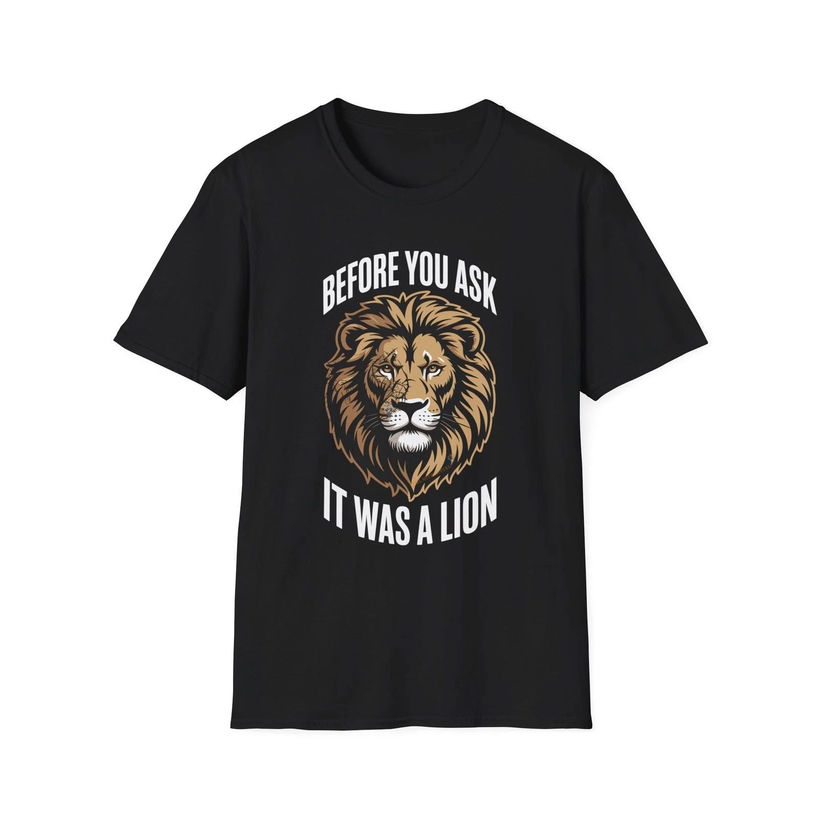 Funny Amputee T-Shirt for Men – "Before You Ask It Was a Lion" Bold Graphic Tee
