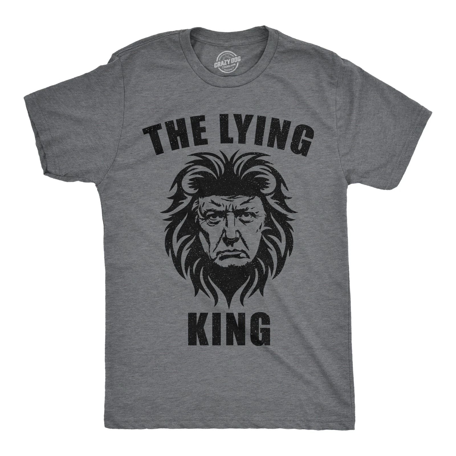 Mens Funny T Shirts The Lying King Sarcastic Anti  Graphic Novelty Tee for