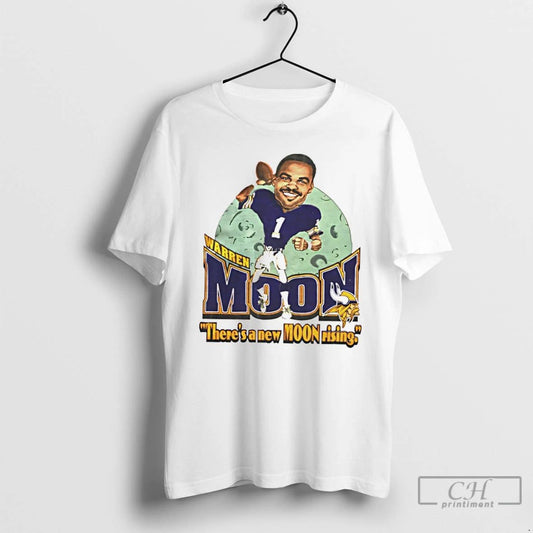 Classic Minnesota Vikings Warren Moon Theres A New Moon Rising T Shirts