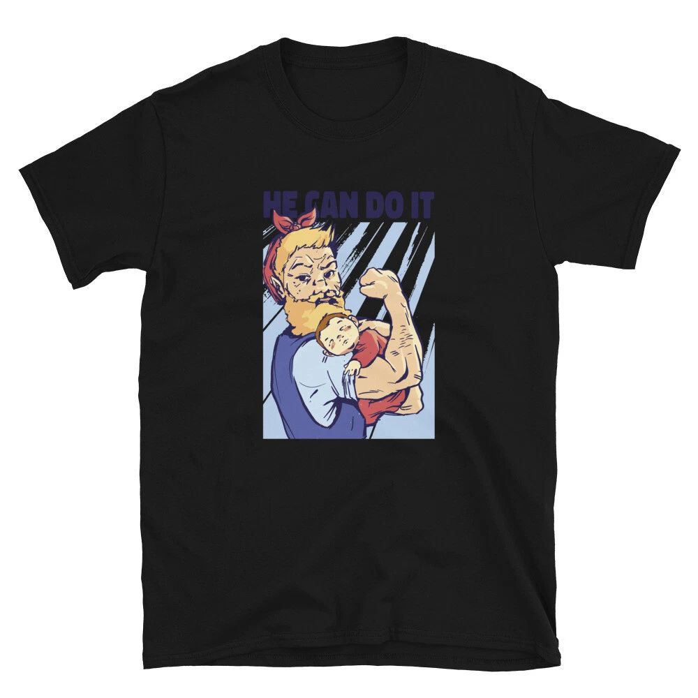 New Dad Modern Era Man Stay AT Home Dad Gears T-Shirt