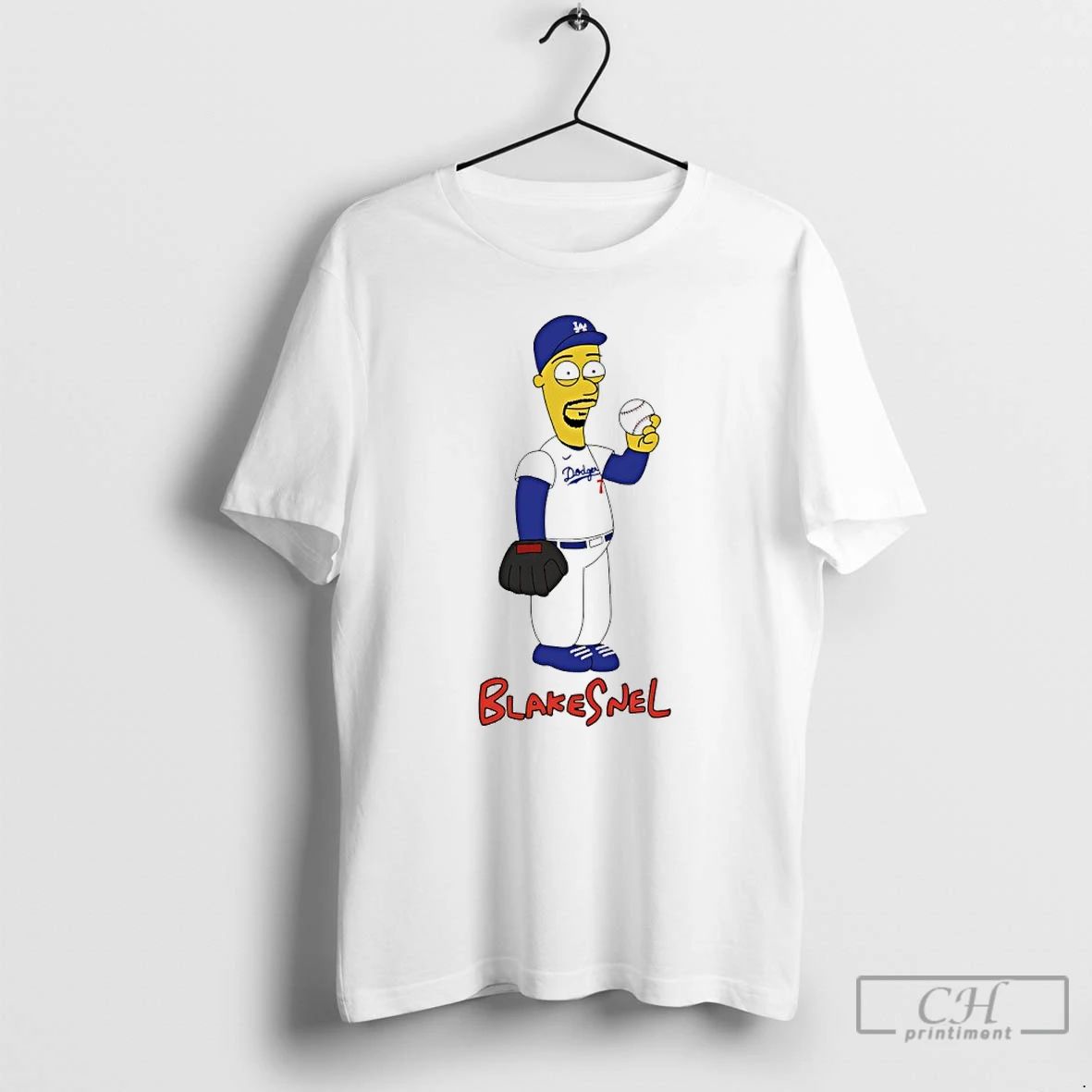 Classic The Simpsons X Blake Snell Los Angeles Dodgers T Shirts