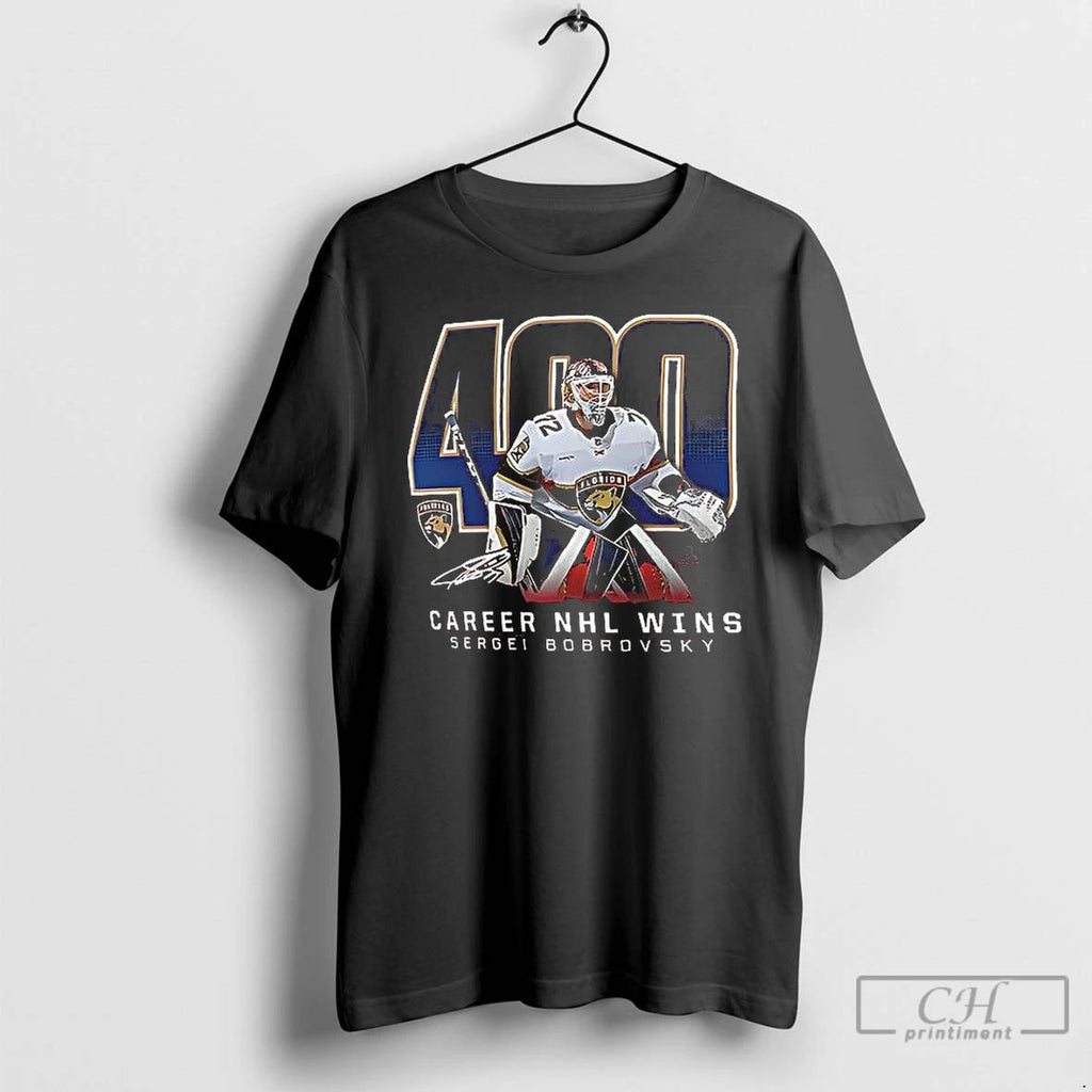 Classic 400 Career Nhl Wins Sergei Bobrovsky Florida Panthers T Shirts