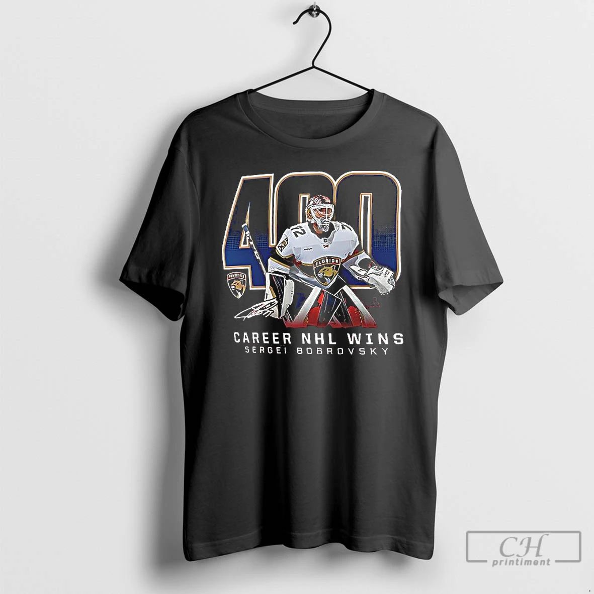 Classic 400 Career Nhl Wins Sergei Bobrovsky Florida Panthers T Shirts