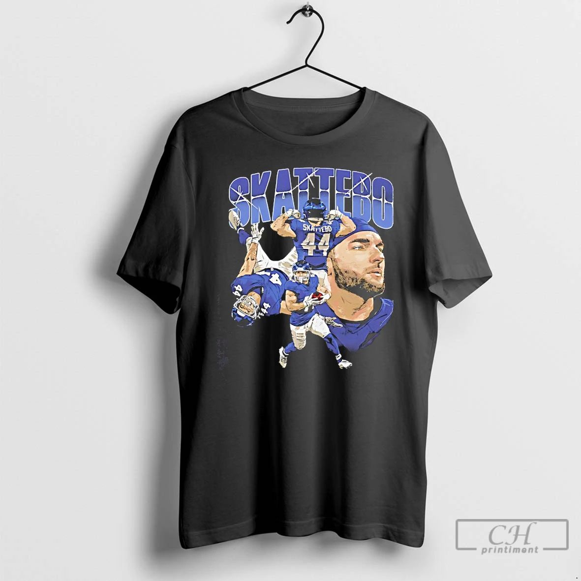 Classic Cam Skattebo New York Giants Player Collage Vintage T Shirts