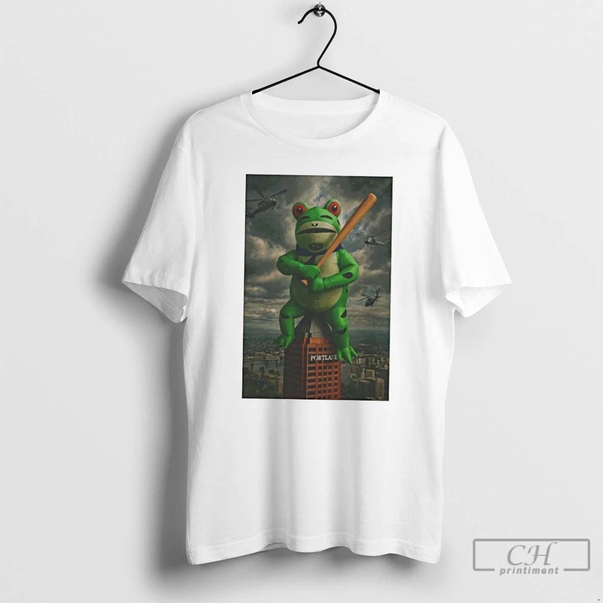Classic Portland Hero Anti Ice Frog Graphic T Shirts