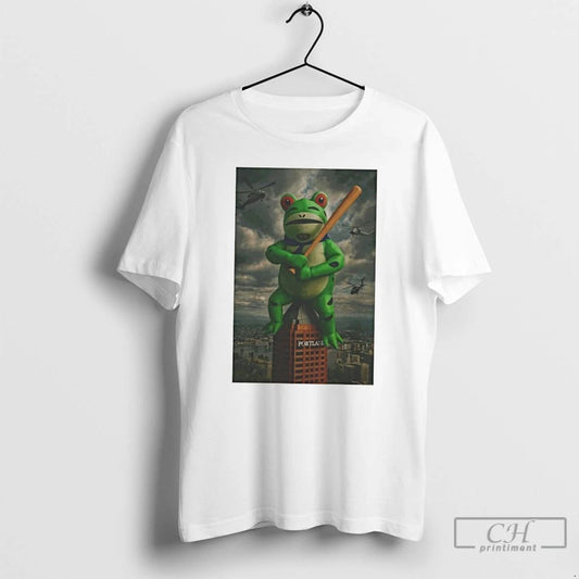 Classic Portland Hero Anti Ice Frog Graphic T Shirts