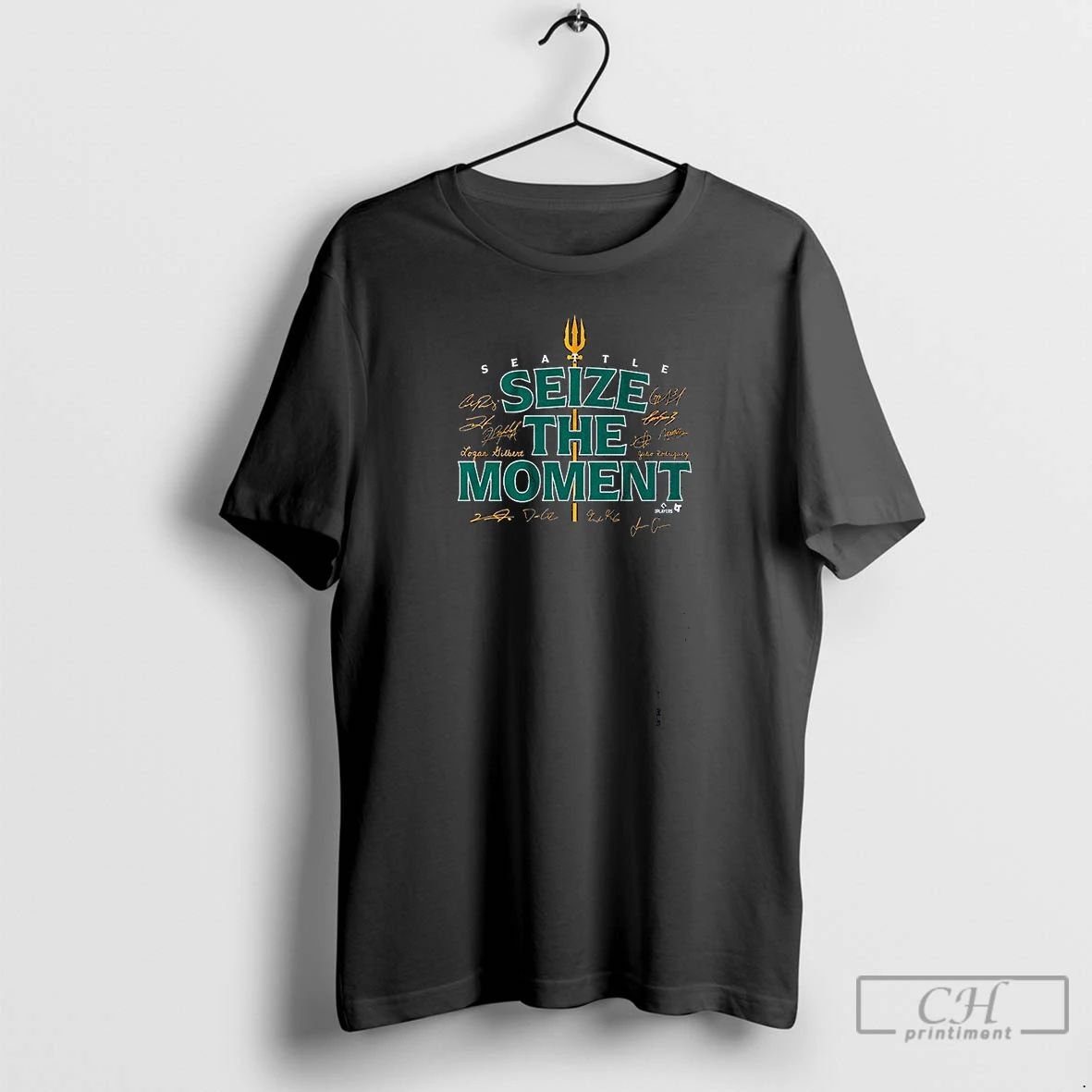 Premium Seattle Mariners Seize The Moment Signatures T Shirts