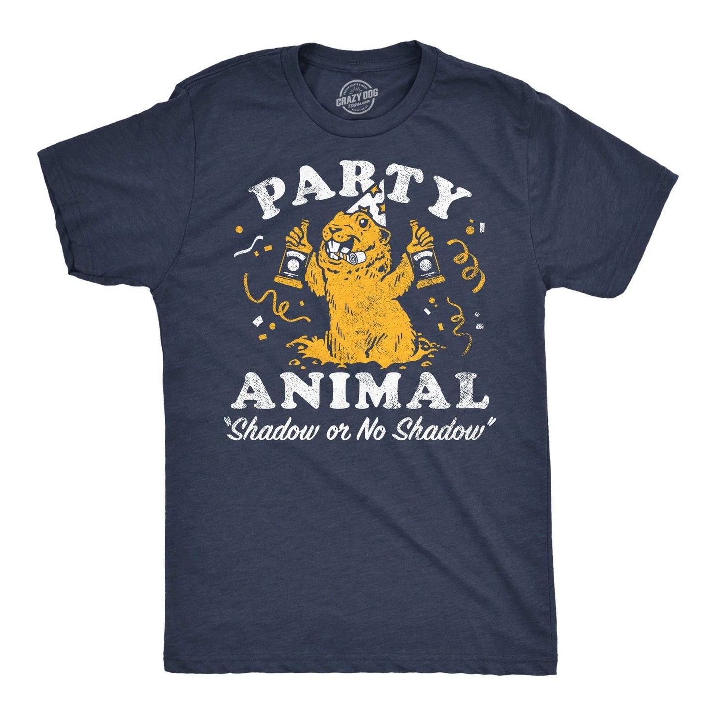 Mens Funny T Shirts Party Animal Sarcastic Partying Graphic Novelty Tee for Men