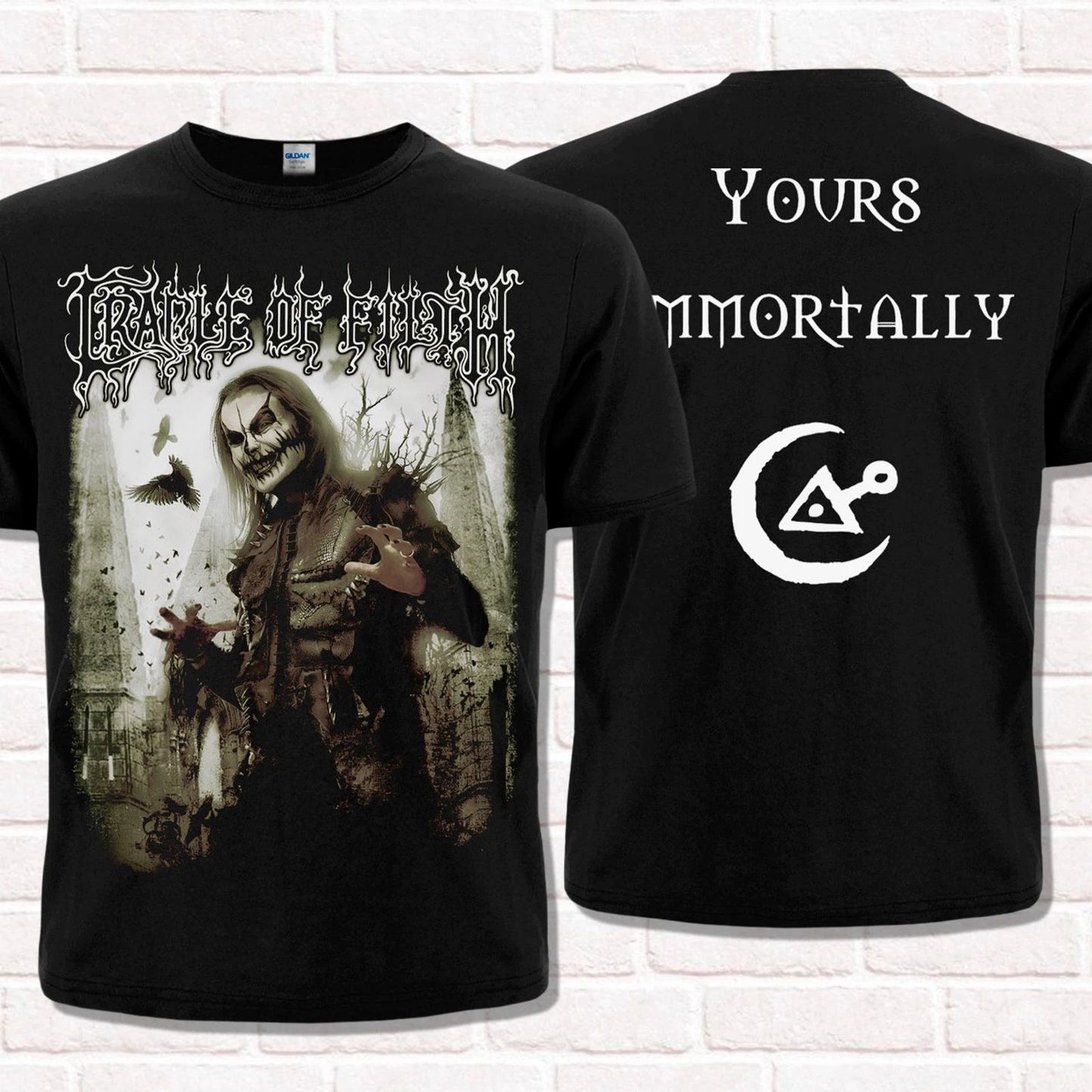 Cradle Of Filth "Yours Immortally" T-Shirt (2015). Symphonic Black Metal.