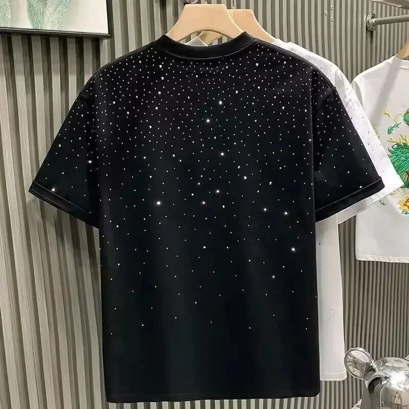 Mens Rhinestone T.Shirt unisex TShirt Partywear Polyester Shirt Streetwear