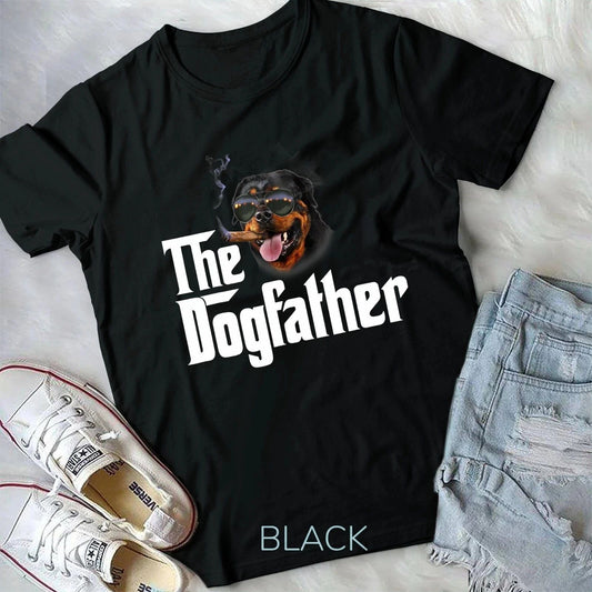 Mens The Dogfather Rottweiler Funny Dog Owner Gift Dog Lover Unisex T-shirt