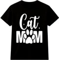 Cat Mom T Shirt Cute Paw Print Graphic Tee Cat Lover Mother Gift Idea Top