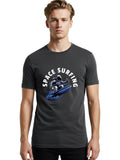 Space-Surfing Mens Graphic Tee,100% Cotton,Casual Summer Wear