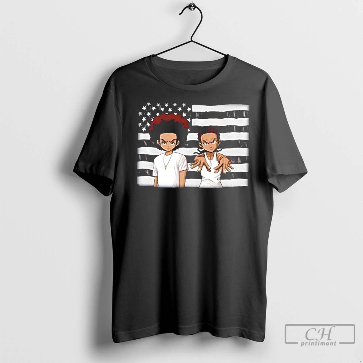 Classic Stankonia Boondocks Usa Flag Caricature