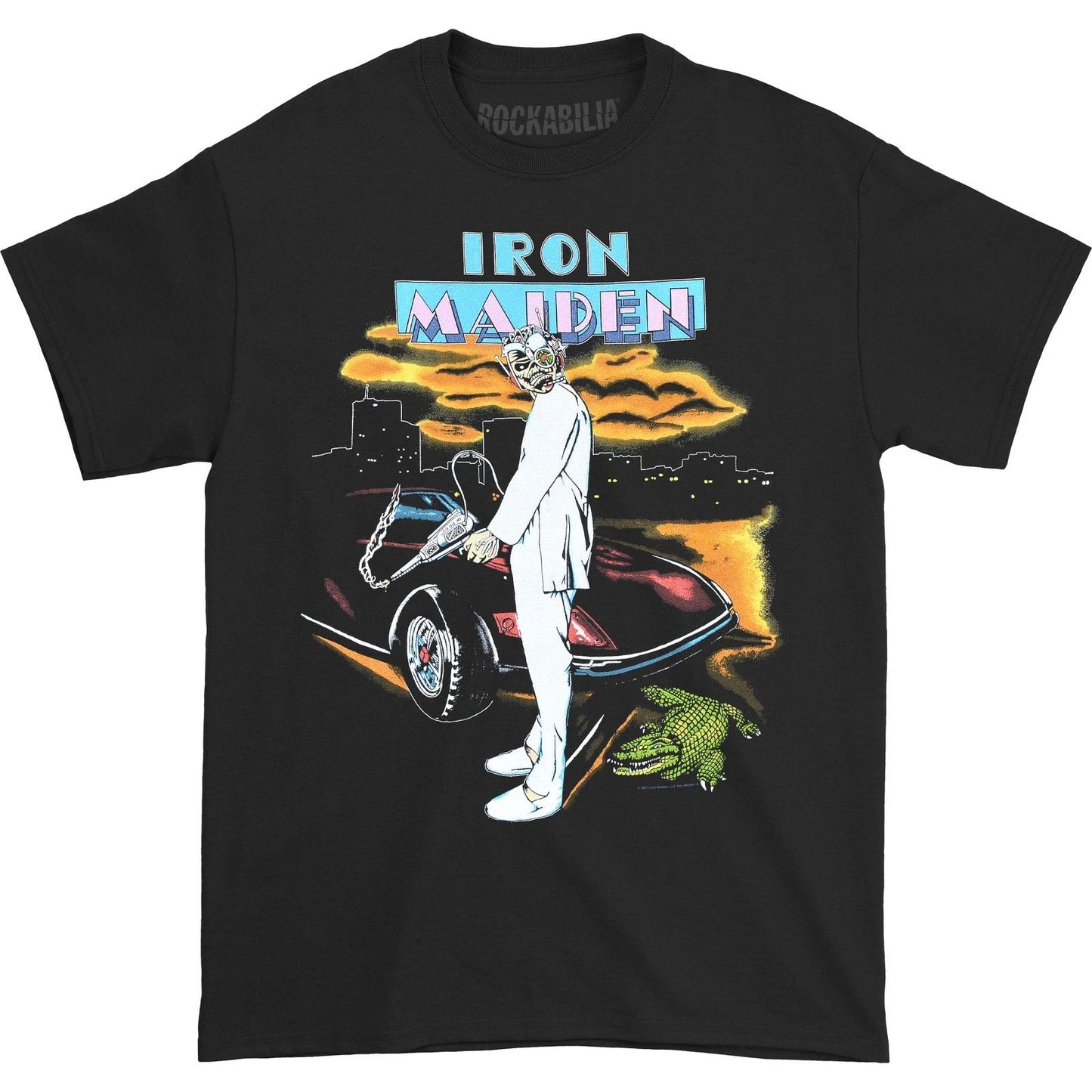 Men's Iron Maiden Vice Is Nice (Back Print) Slim Fit T-shirt XX-Large Black