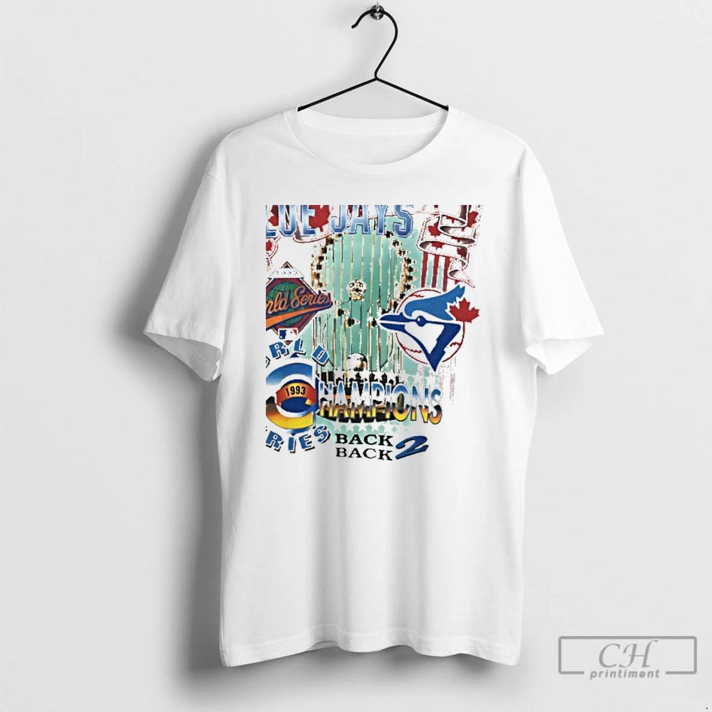 Classic Toronto Blue Jays 1993 World Series Champions Back 2 Back T Shirts