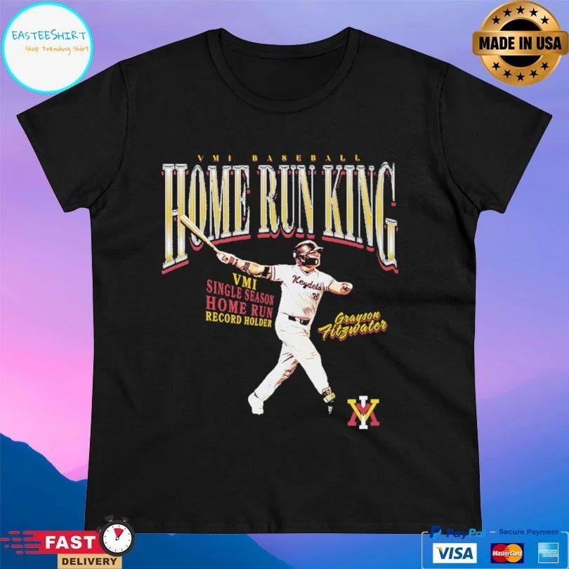 Vmi Baseball Home Run King Vmi Single Season Home Run Record Holder Grayson Fitzwater T-shirt