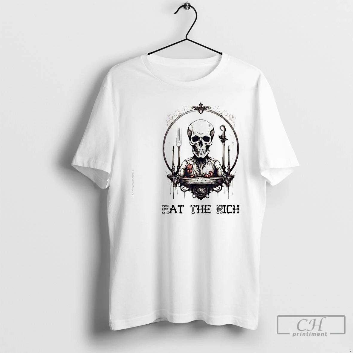 Premium Skeleton Eat The Rich T Shirts