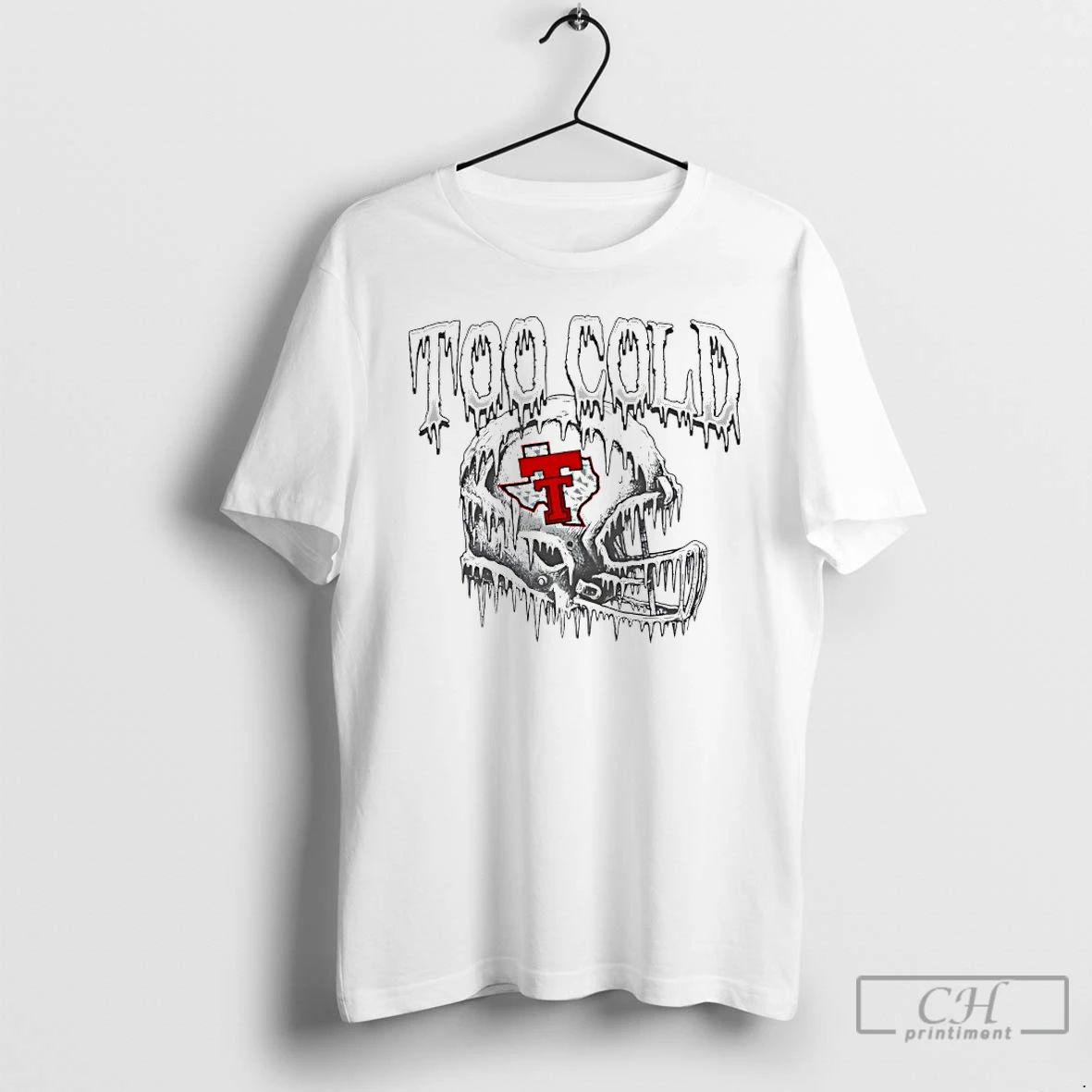 Classic Too Cold Texas Tech Football Helmet T Shirts
