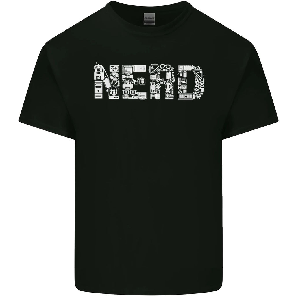 Nerd Word Art Geek Mens Cotton T-Shirt Tee Top