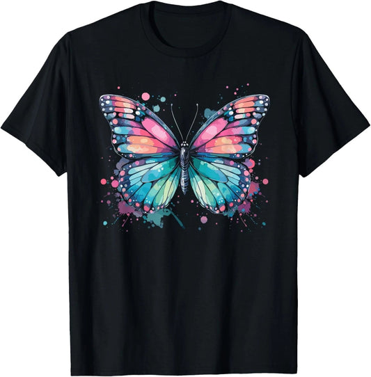 Butterfly Watercolor Design – Boho Aesthetic Art T-Shirt
