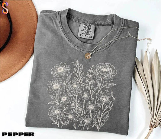 Wildflowers Boho Flower Comfort Tee