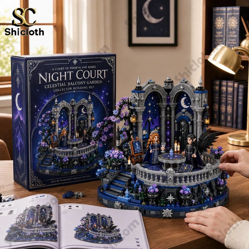 A Court of Thorns and Roses Night Court Celestial Balcony Garden Building Brick Set