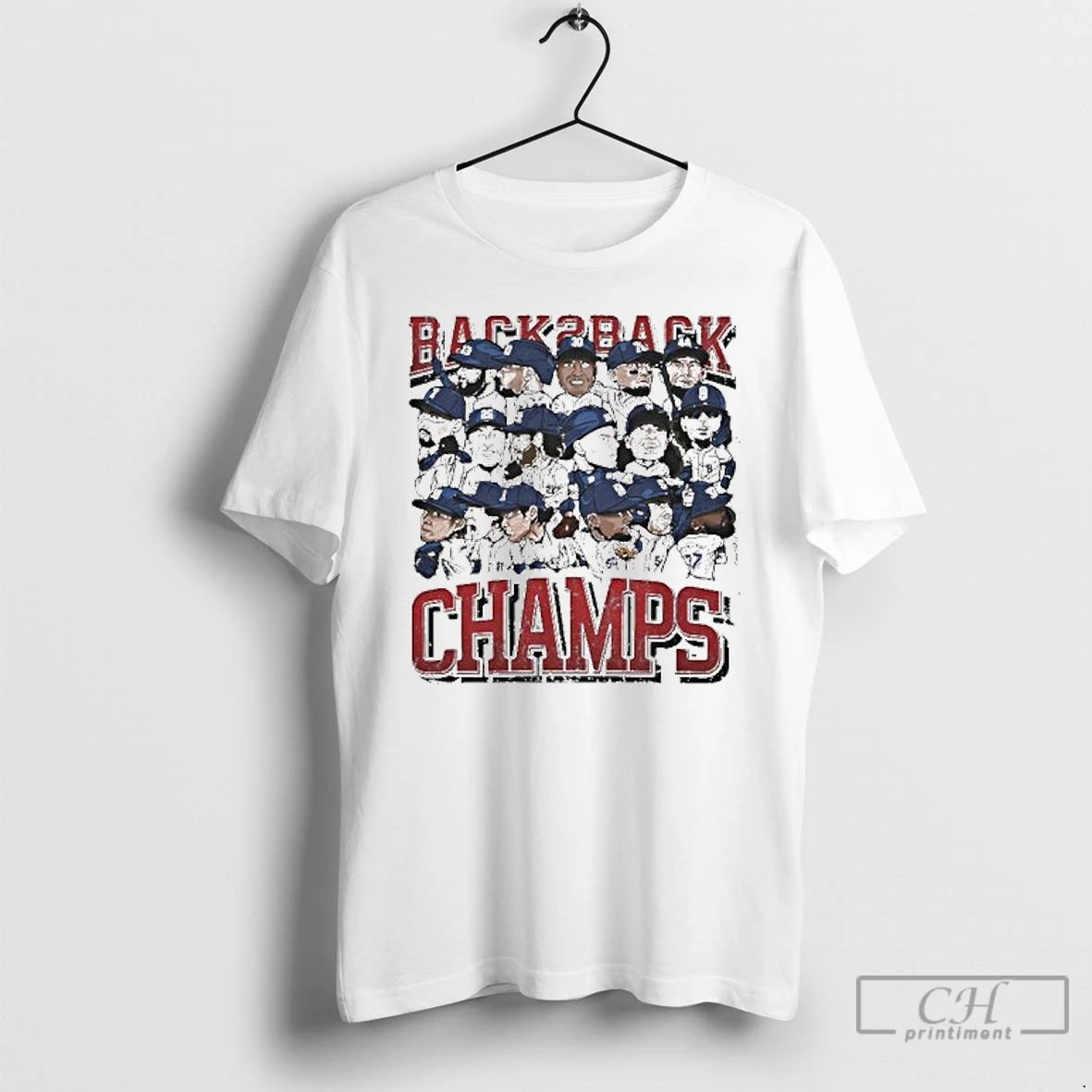 Premium Los Angeles Dodgers Baseball Back 2 Back Champs 2025 Team Cartoon T Shirts