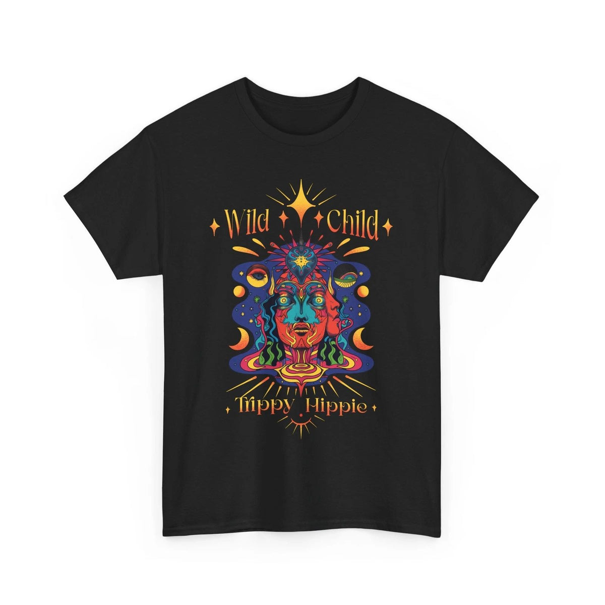 Wild Child Trippy Hippie T-Shirt | Hippie Good Vibes Tee | Boho Summer Shirt