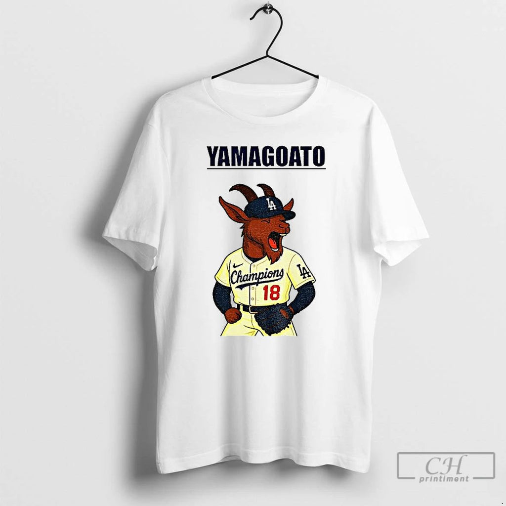 Classic Yamagoato Yoshinobu Yamamoto 18 Goat Los Angeles Dodgers Mlb Baseball 2025 T Shirts
