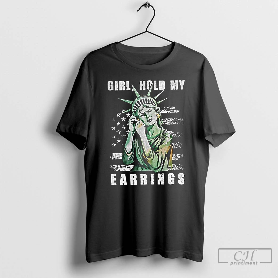 Classic Girl Hold My Earrings T Shirts