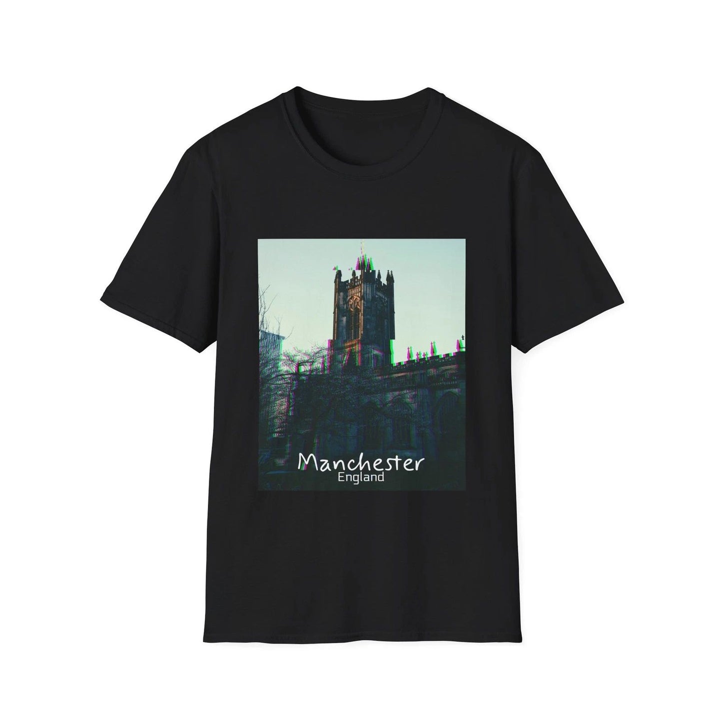 Manchester England Photo Tee City Landmark T-Shirt black