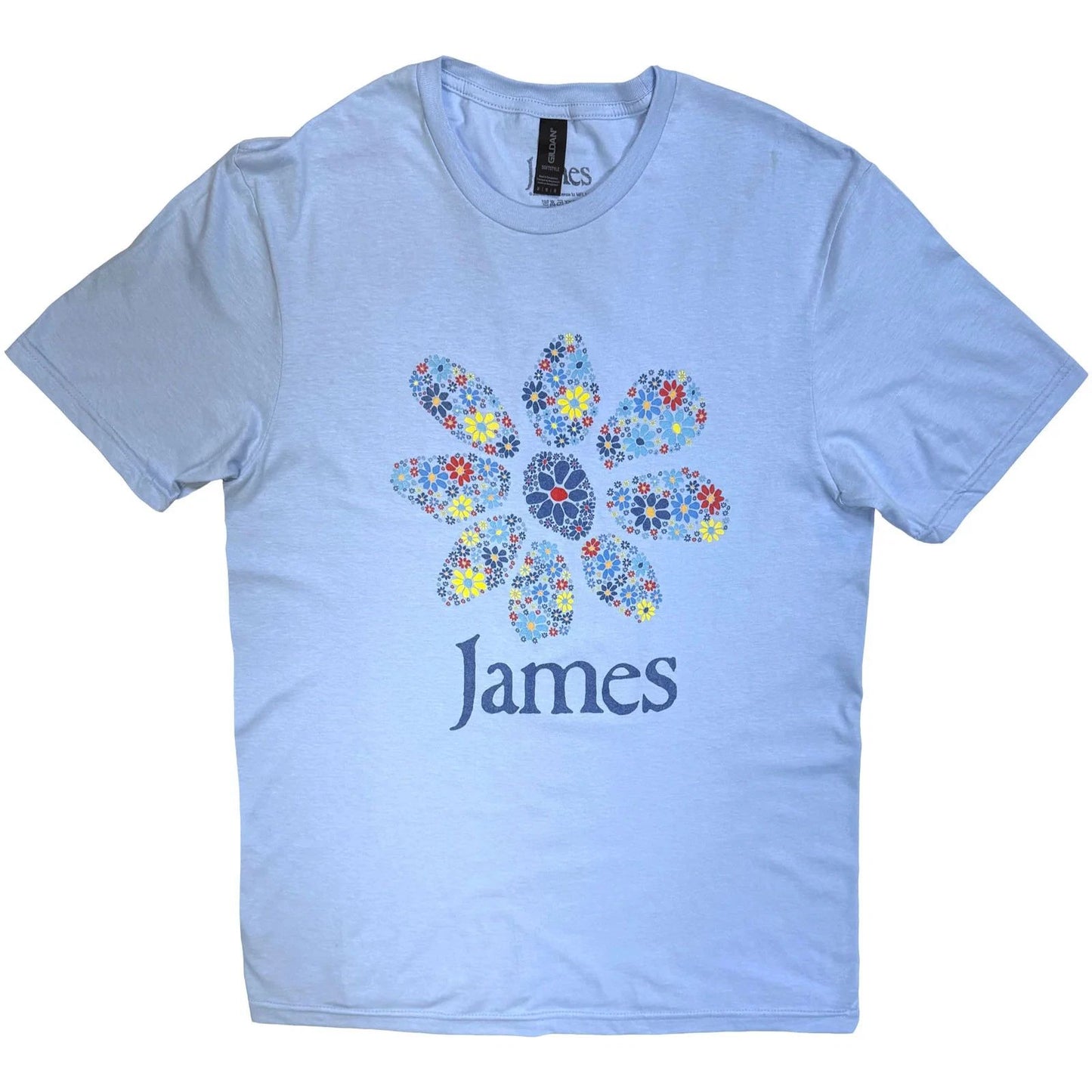 James T-Shirt: Multiple Daisy Logo (Light Blue) OFFICIAL NEW