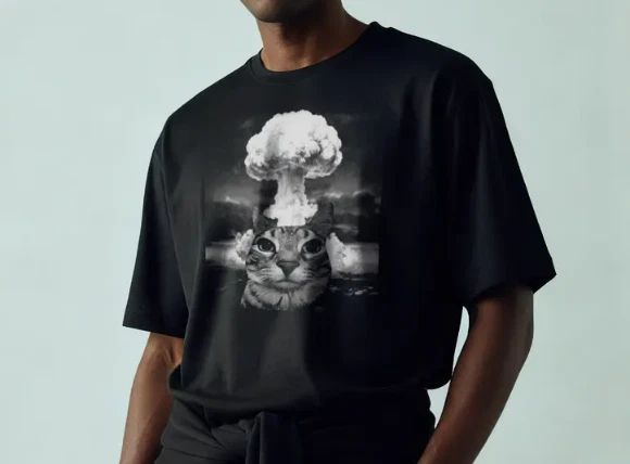 Explosion Cat T-Shirt, Funny Graphic Tee, Trendy Meme Shirt Unisex