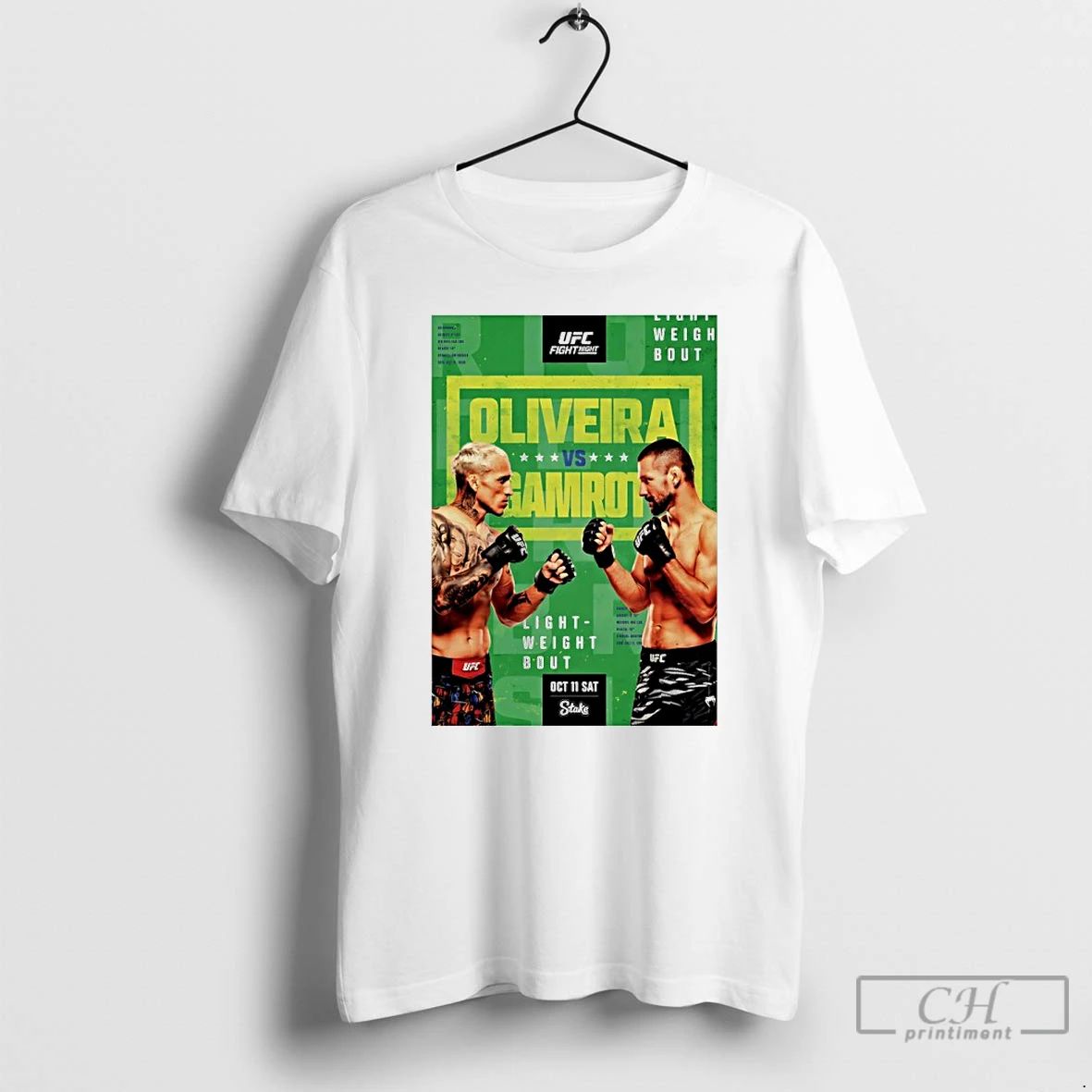 Classic Ufc Fight Night Oliveira Vs Gamrot Autographed Event T Shirts